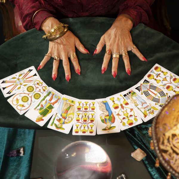 high angle fortune teller tarot reading